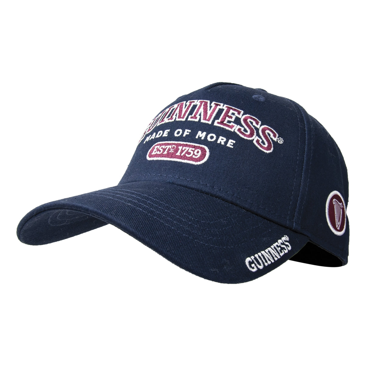 A Guinness adjustable navy baseball cap with the words 'nothing but the best' on it.