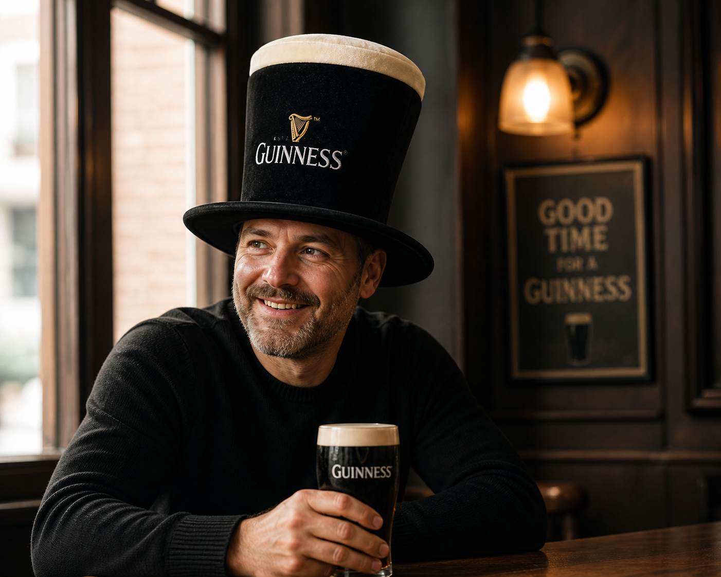 Guinness Black Pint Fun Hat