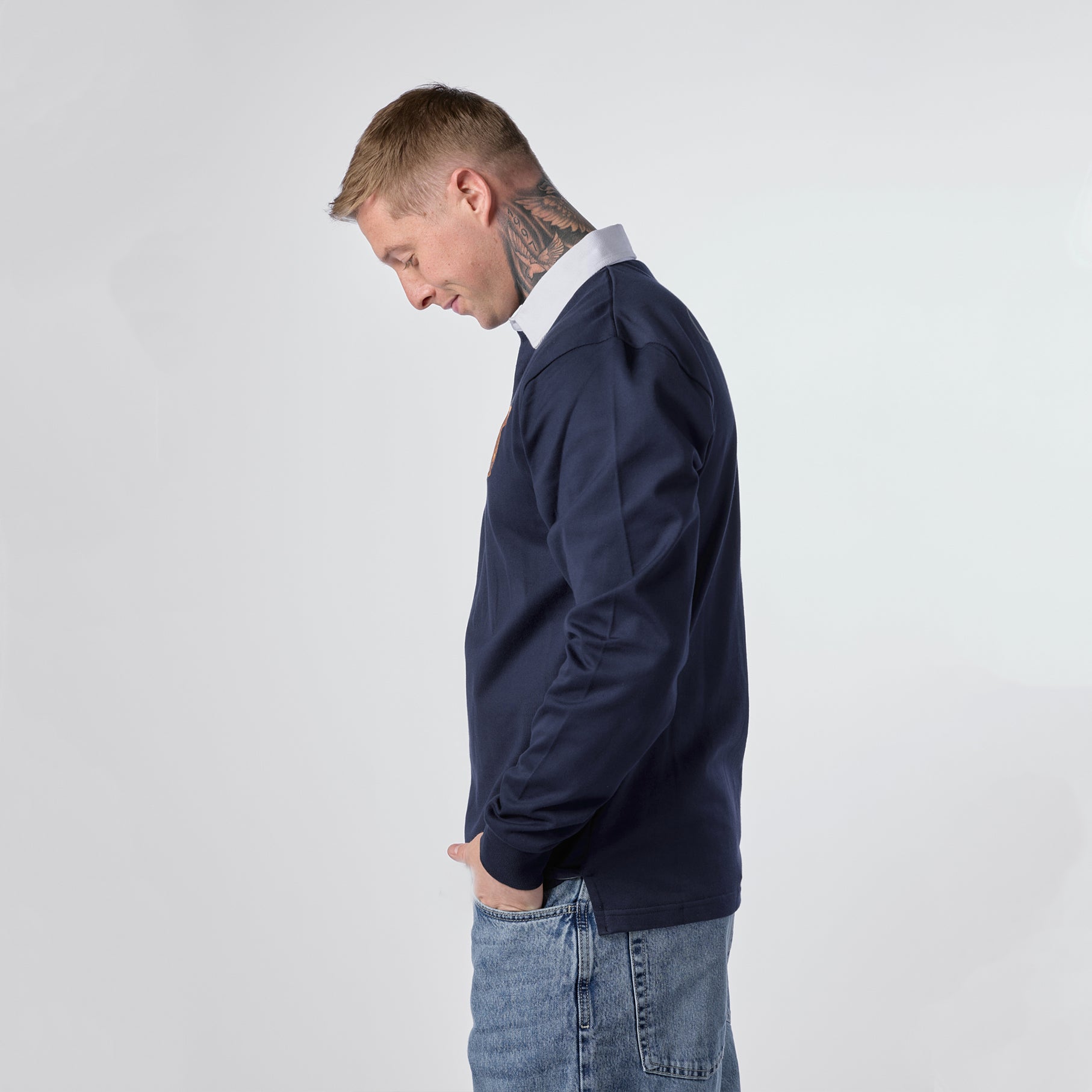 Guinness Navy Long Sleeve Rugby Shirt