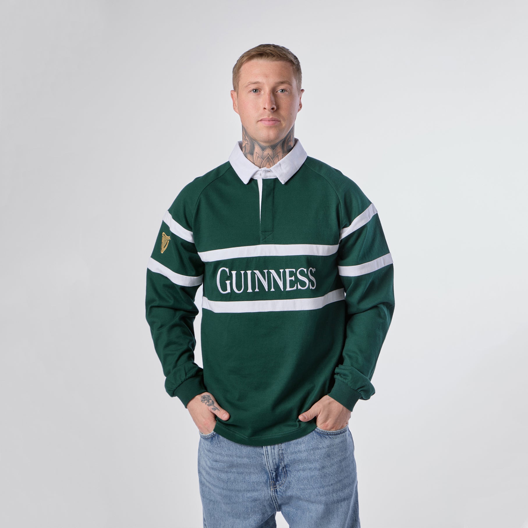 Guinness Green Traditional Rugby Jersey