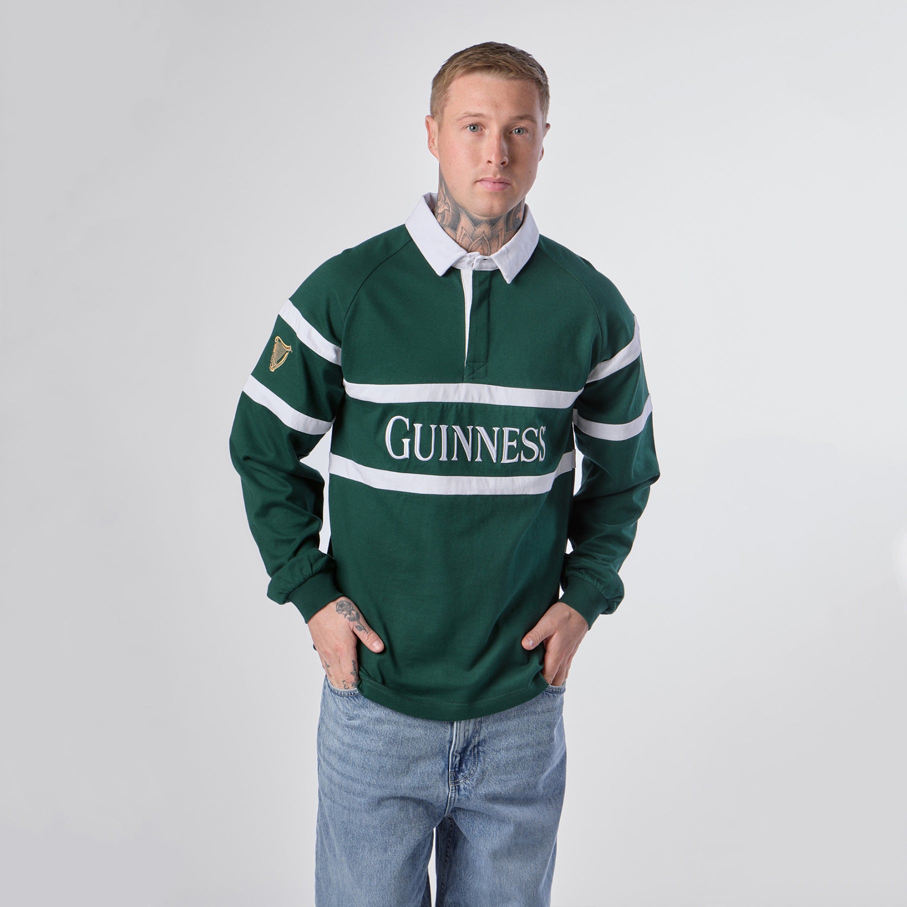 Guinness Green Traditional Rugby Jersey