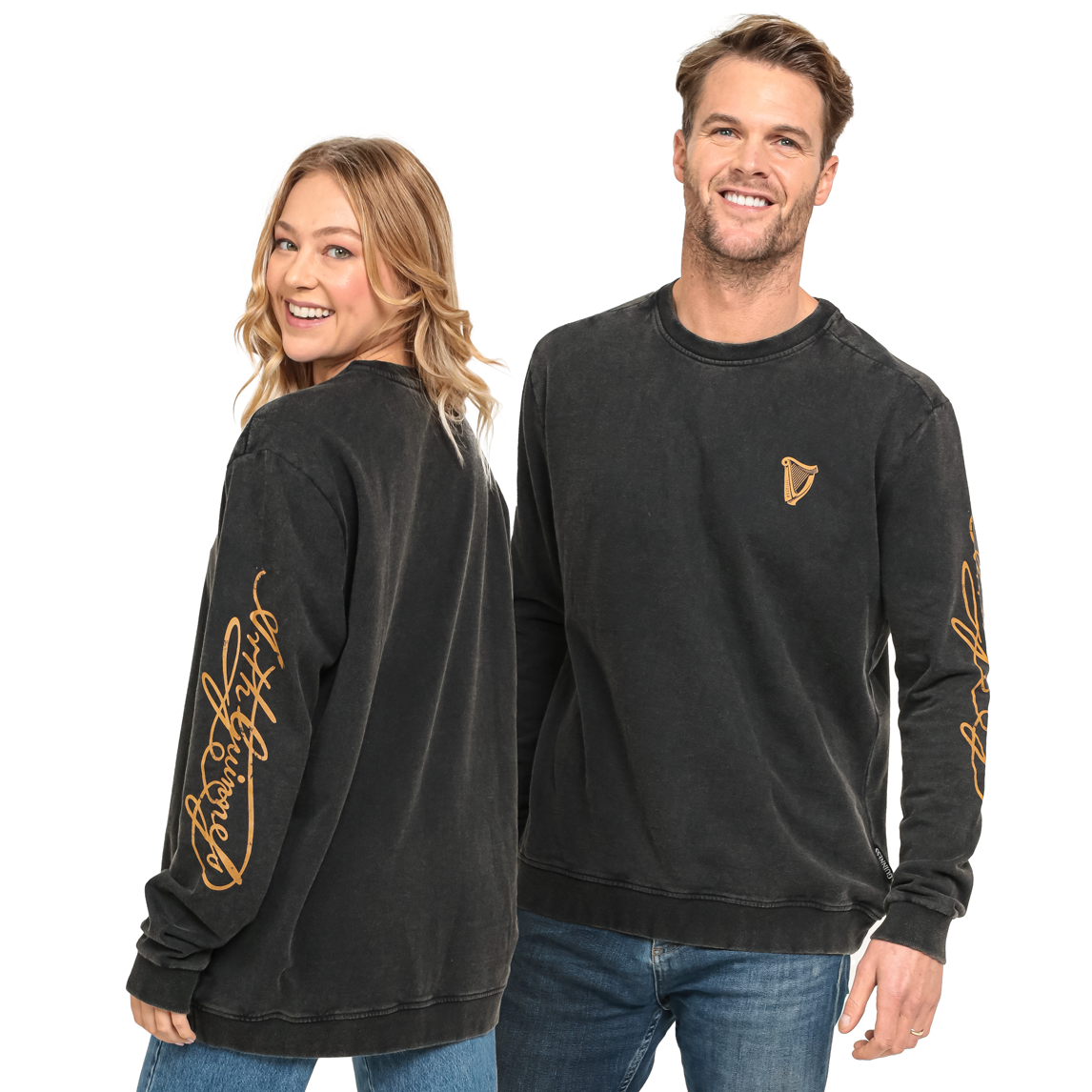 Guinness Signature Sleeve Unisex Black Sweatshirt