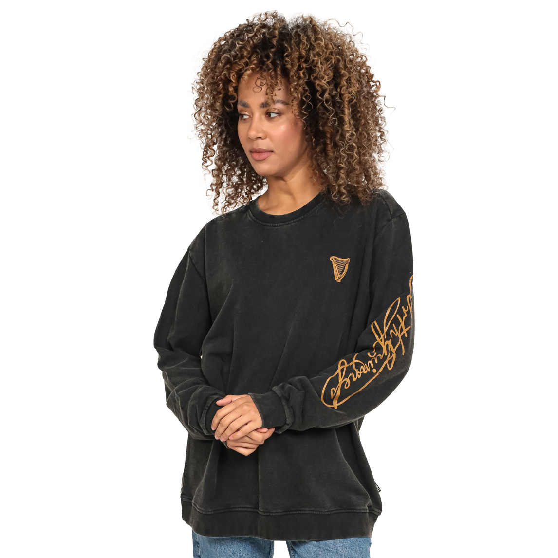 Guinness Signature Sleeve Unisex Black Sweatshirt