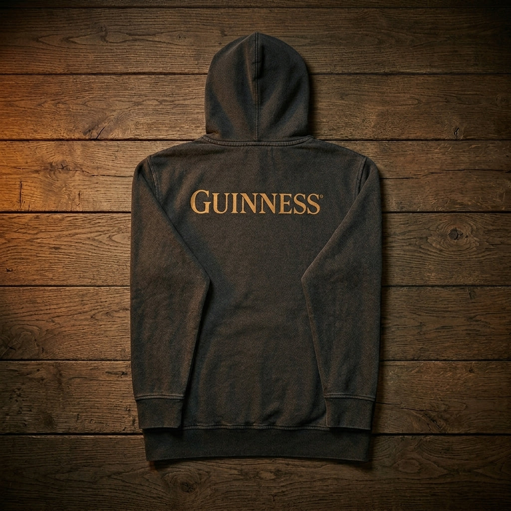 Guinness Evolution of the Harp Distress Hoodie - Black