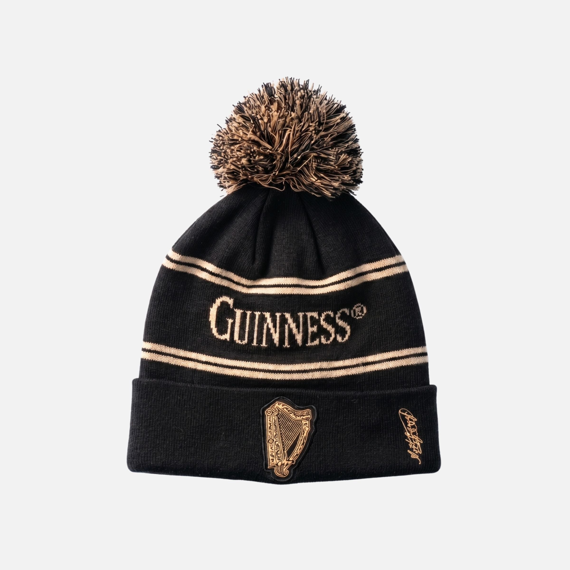 Guinness Black & Gold Sports Beanie – Vintage Harp Knit