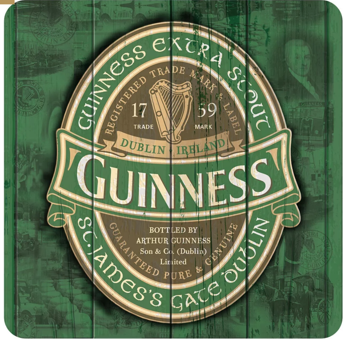 Guinness Ireland Label Coaster