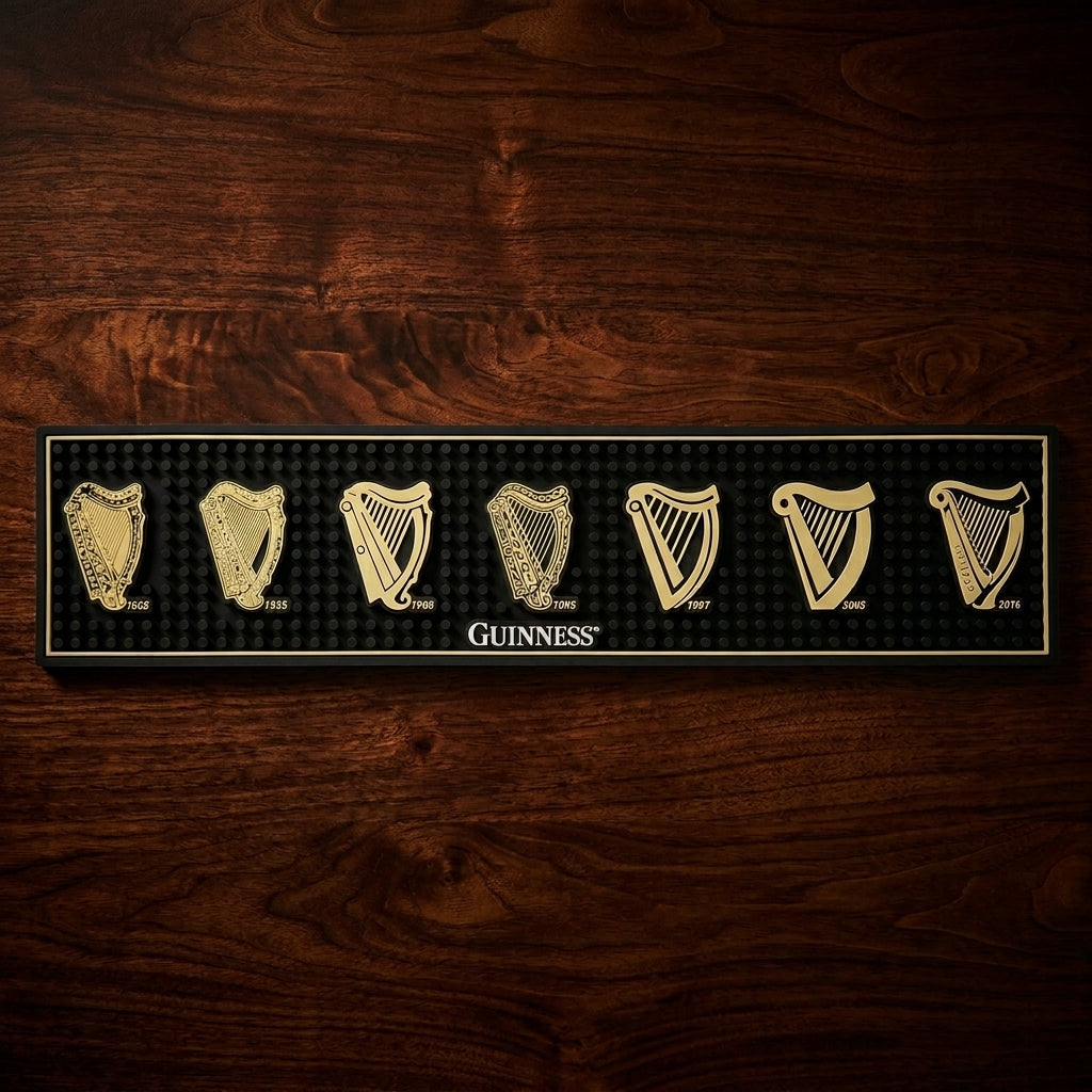Guinness Evolution of the Harp PVC Bar Mat