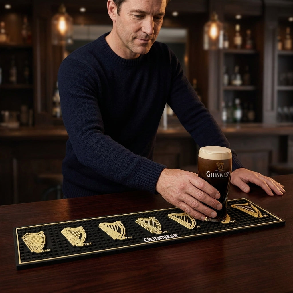 Guinness Evolution of the Harp PVC Bar Mat