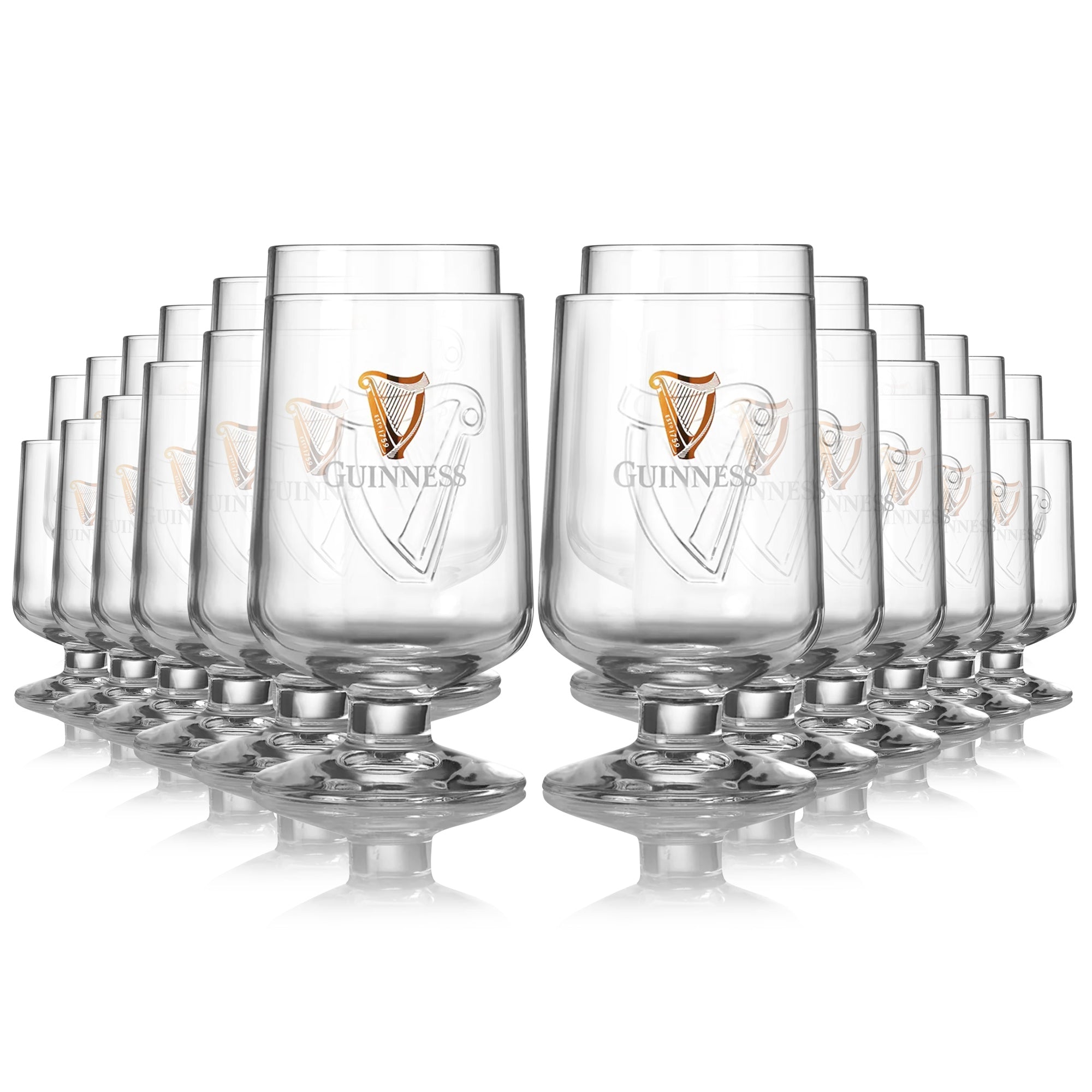 Guinness Embossed Stem Glass 24 Pack