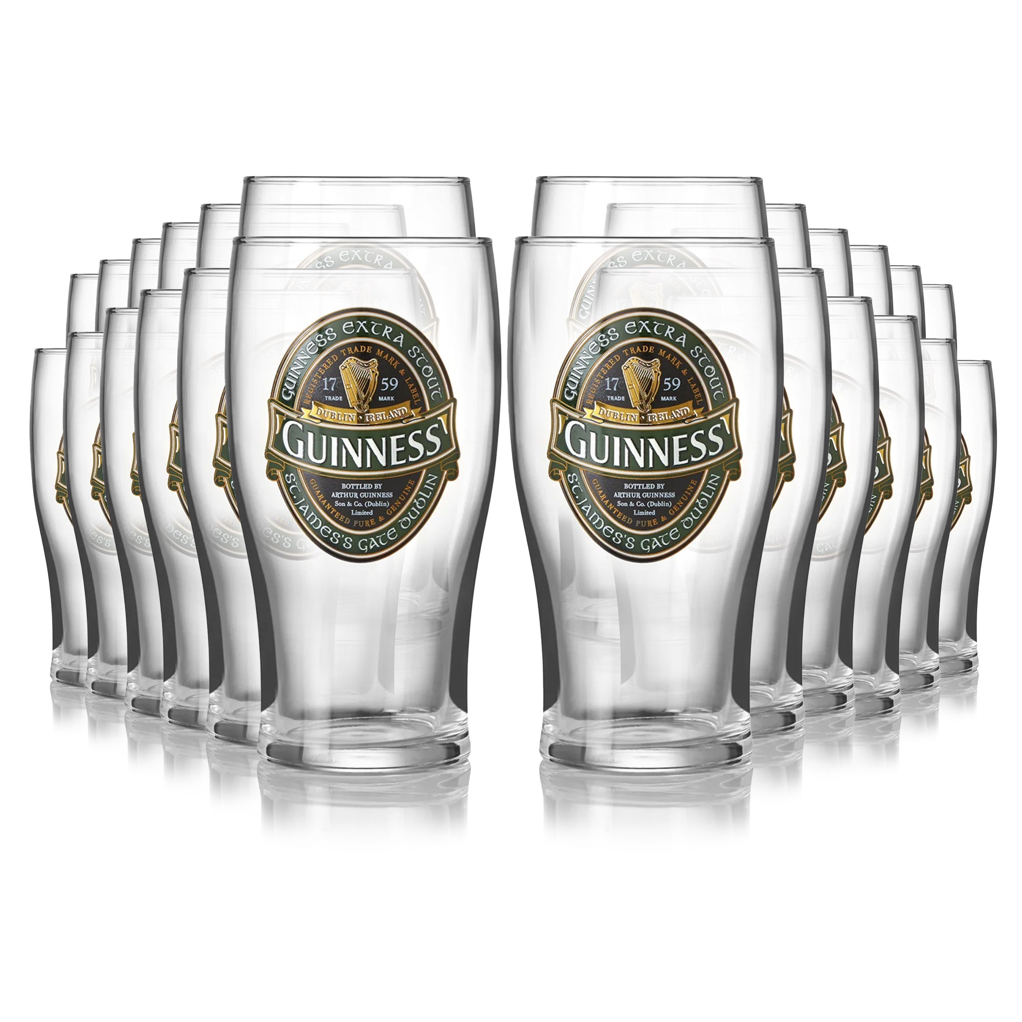 Ireland Collection Pint Glassware - 24 Pack