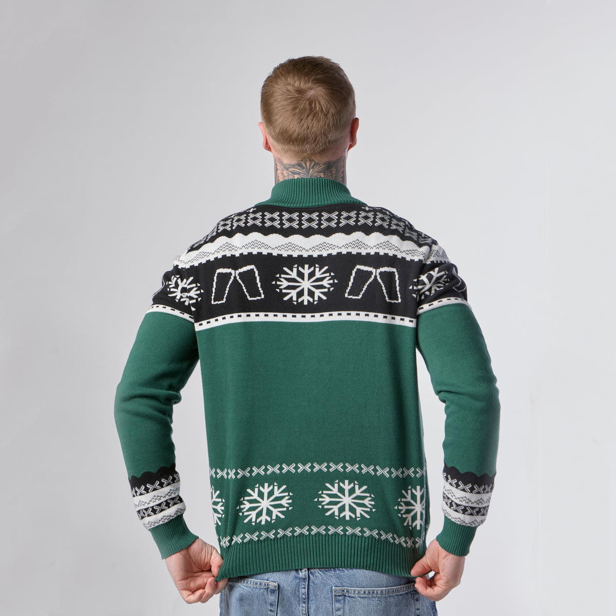 Guinness Holiday Quarter Zip - Green