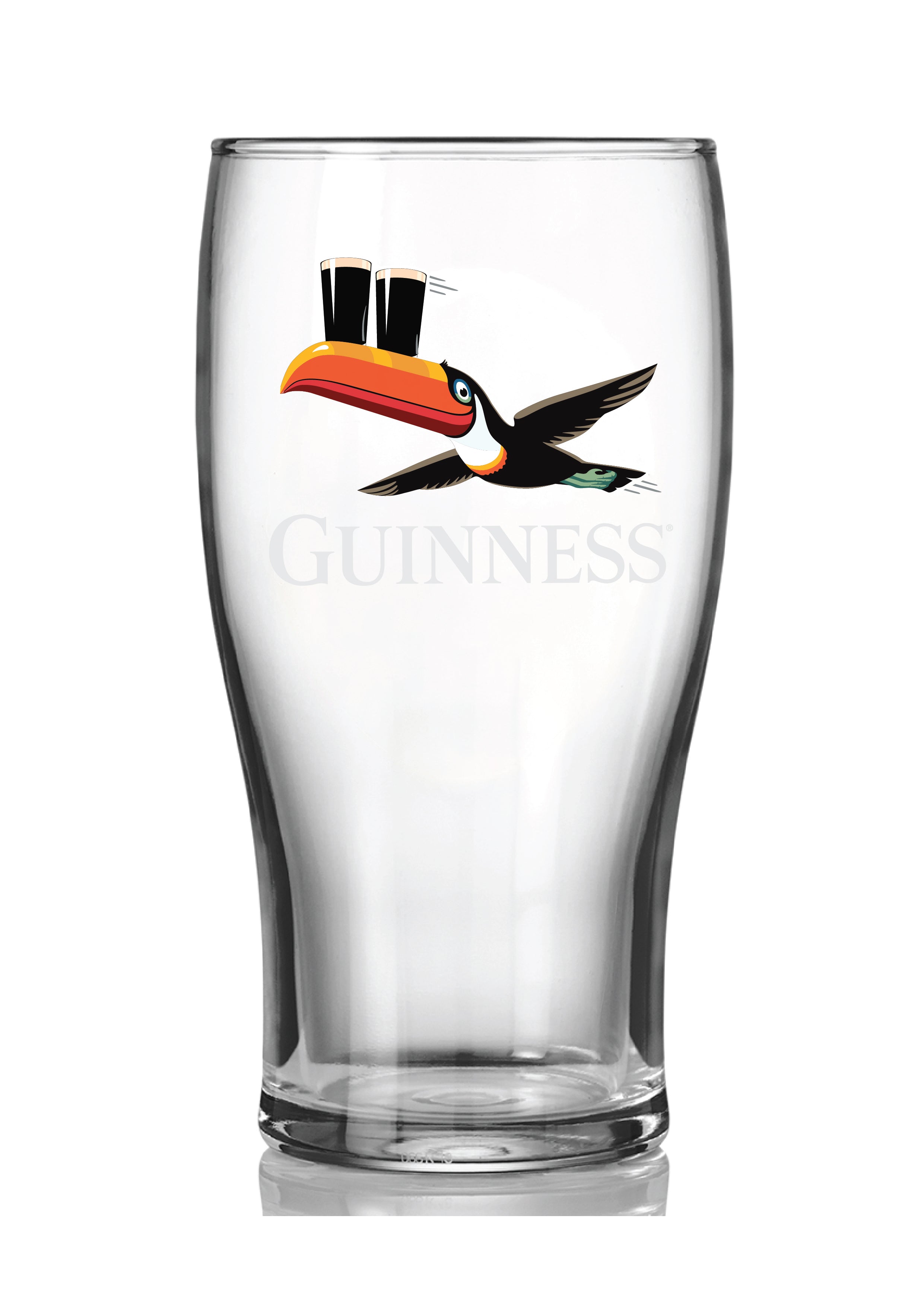 Guinness Gilroy Toucan & Flying Toucan Glass Set