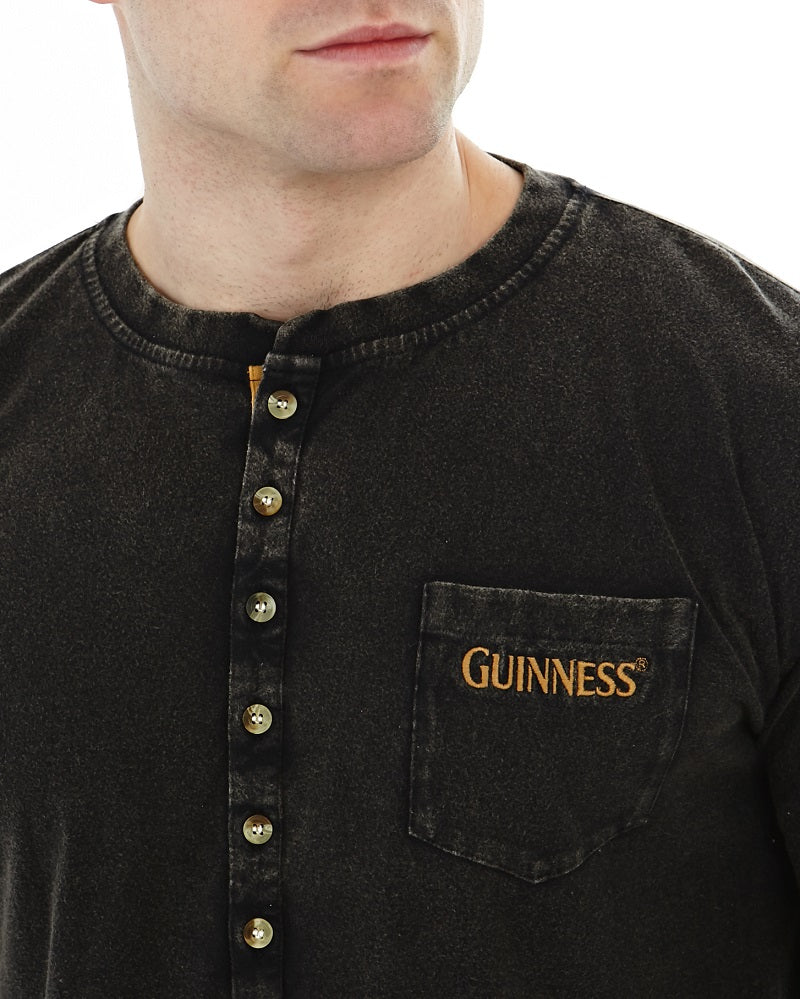 Guinness Classic Washed Black Henley