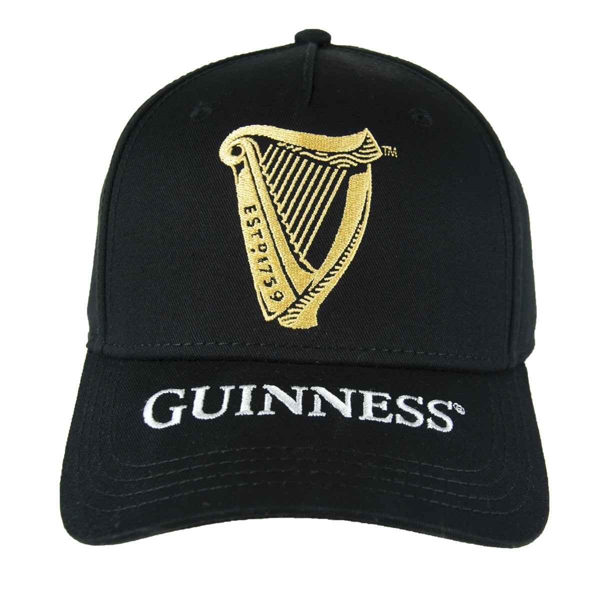 A black cotton Guinness Harp Baseball Cap.