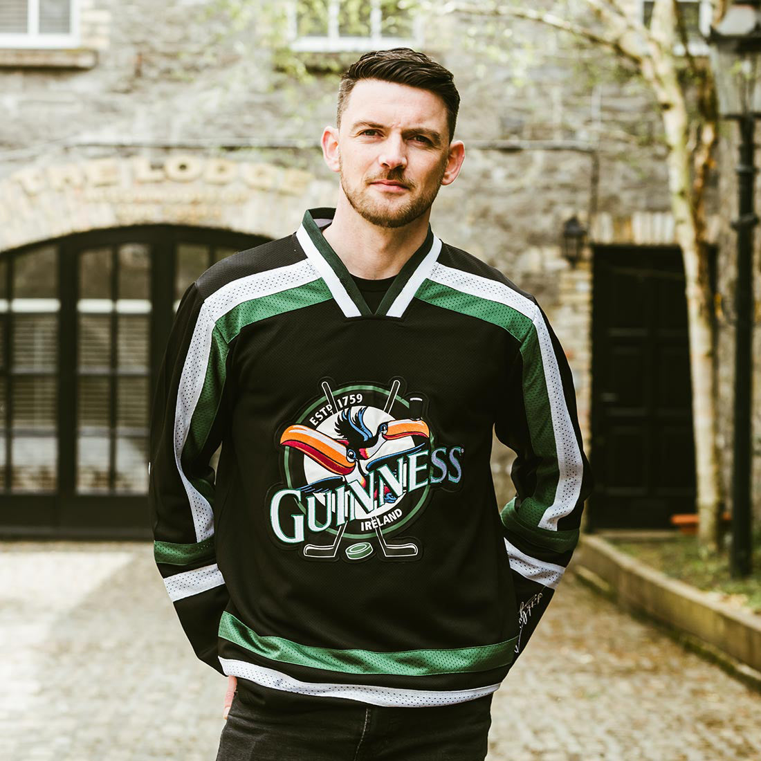 Toucan Hockey Jersey Black and Green