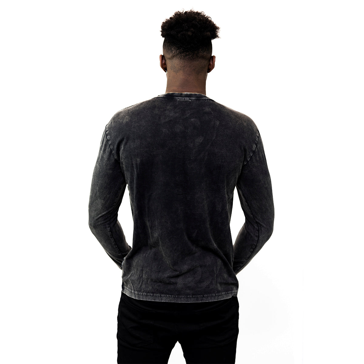 Classic Washed Black Henley