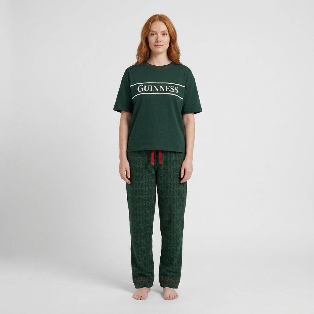 Guinness Unisex 2-Piece Pajama Set - Green