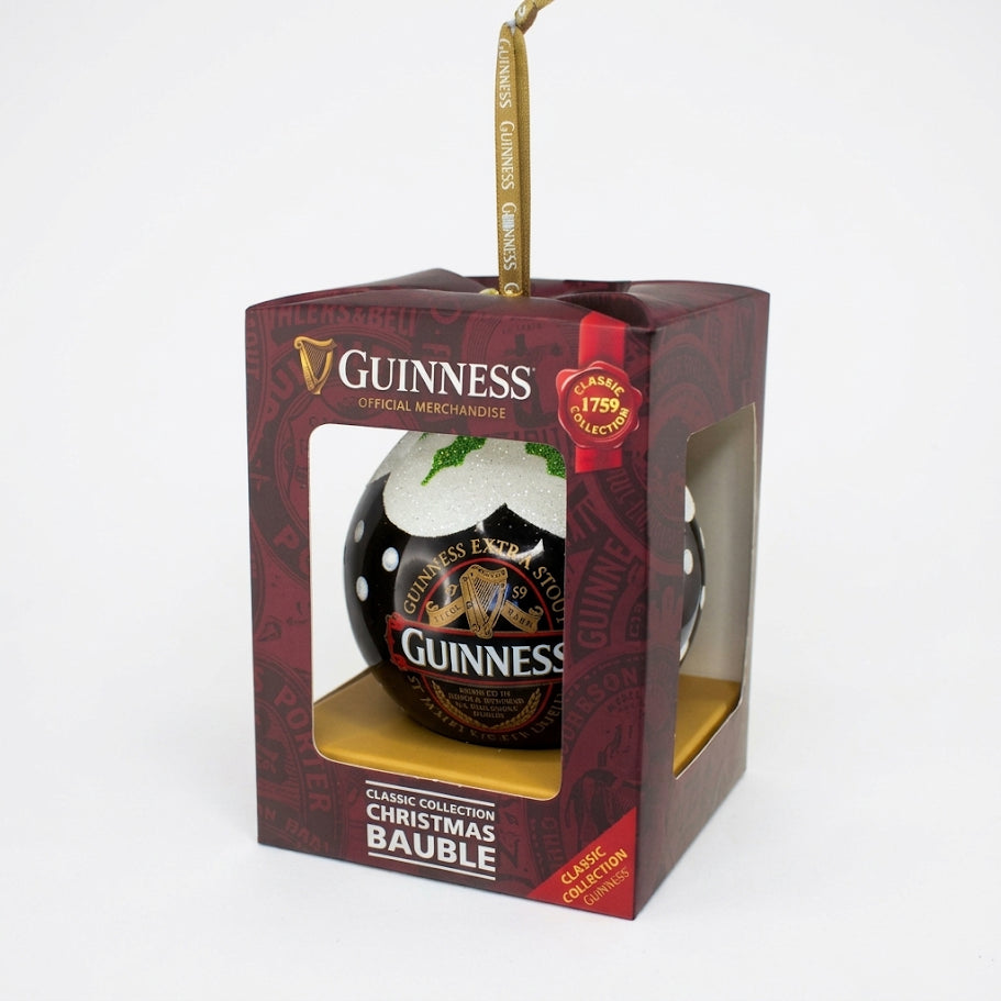 Guinness Classic Label Glass Bauble