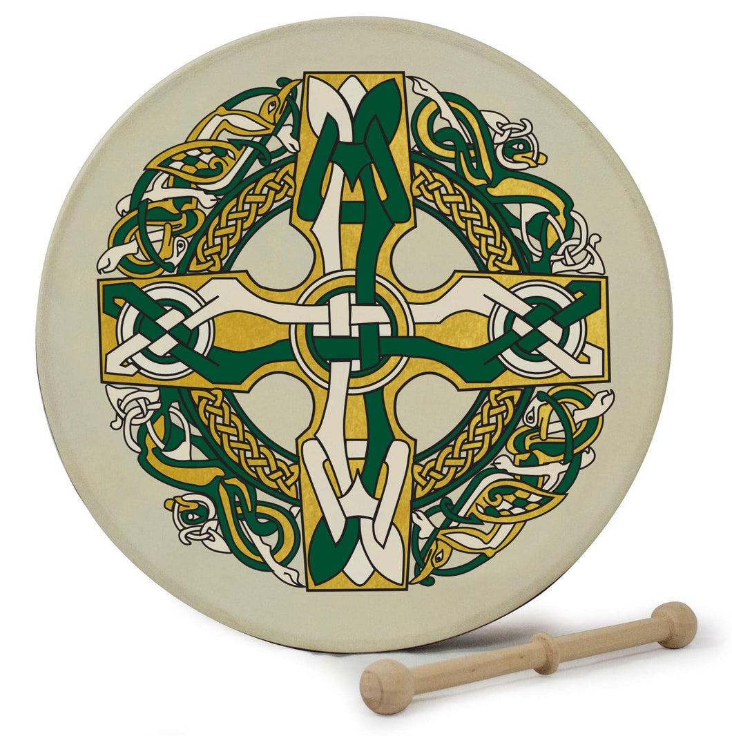 12'' Bodhrán - Celtic Cross Design