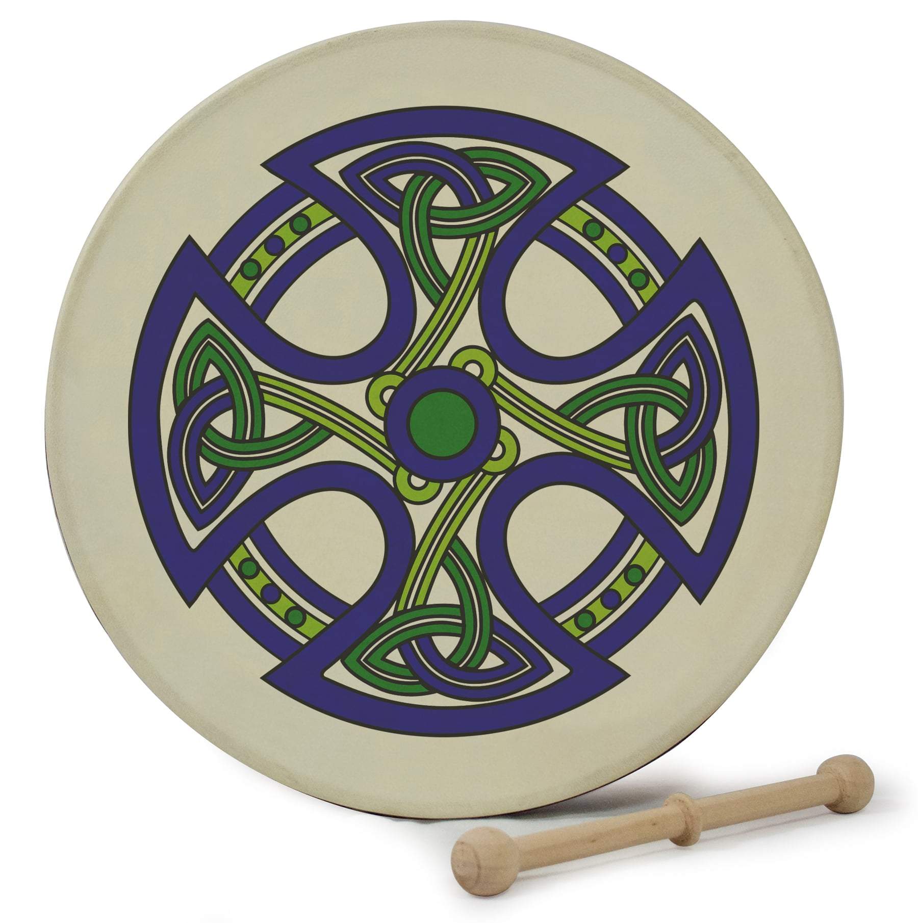 12'' Bodhrán - Fanore Cross Design