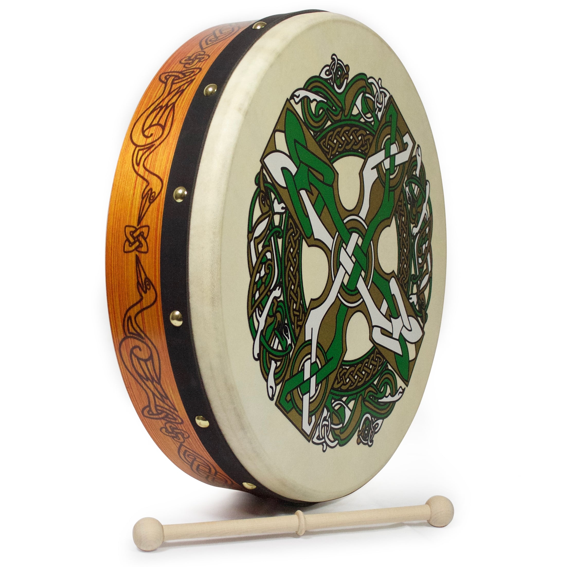 15'' Bodhran - Celtic Burn 2 Rim Design