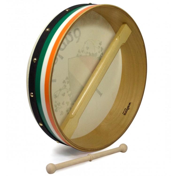 15'' Bodhran - I Love Ireland Tri Color Rim Design