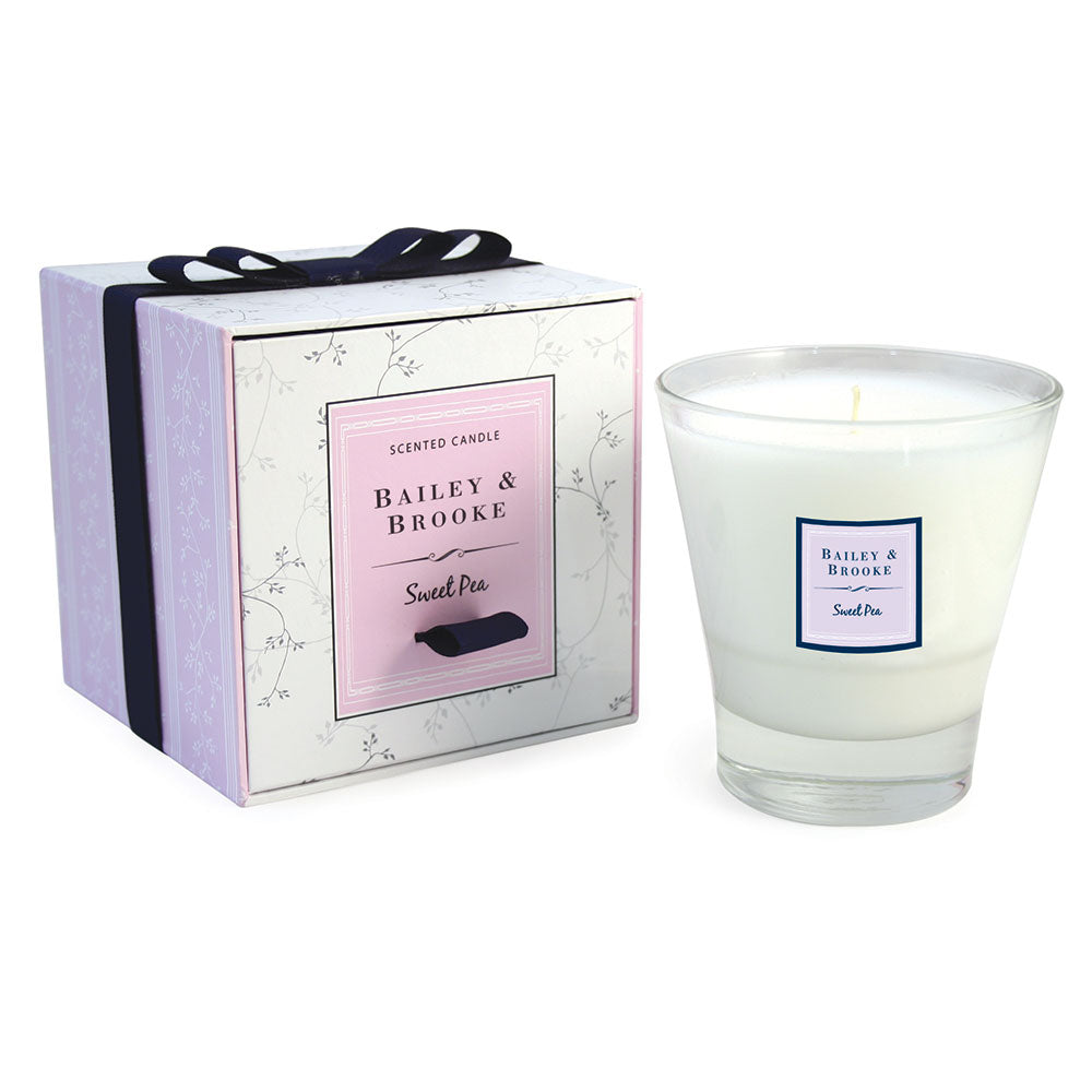 Sweet Pea Filled Tumbler Glass Candle