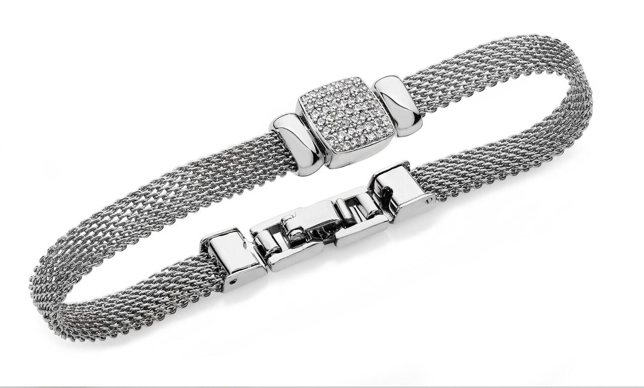 Silver Chain Mail Square Bracelet