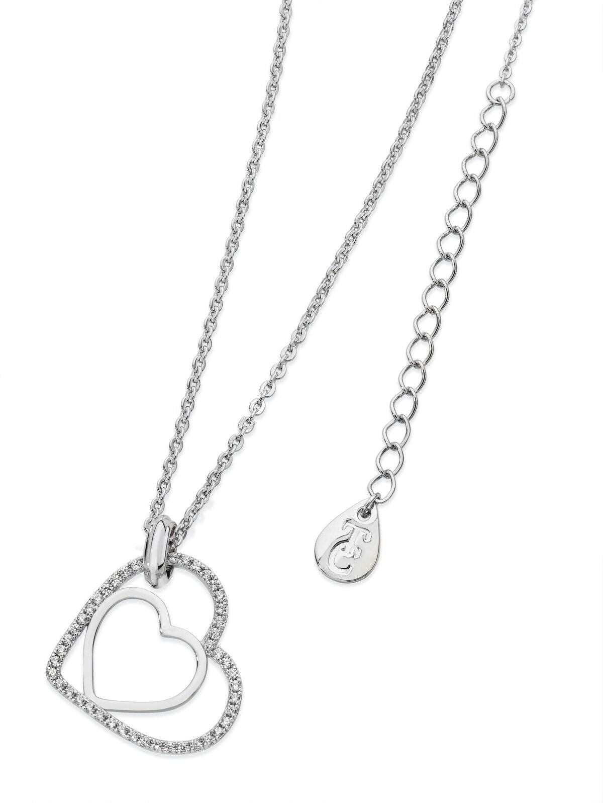 Silver Floating Heart Pendant