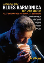 Load image into Gallery viewer, Learn to Play the Blues Harmonica by Don Baker | Book
