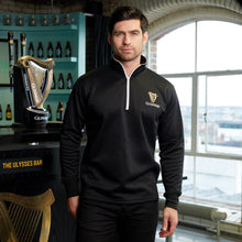 Load image into Gallery viewer, Guinness Black Quarter Zip with Harp
