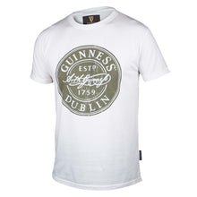 Load image into Gallery viewer, White Distressed Label Bottle Cap Tee
