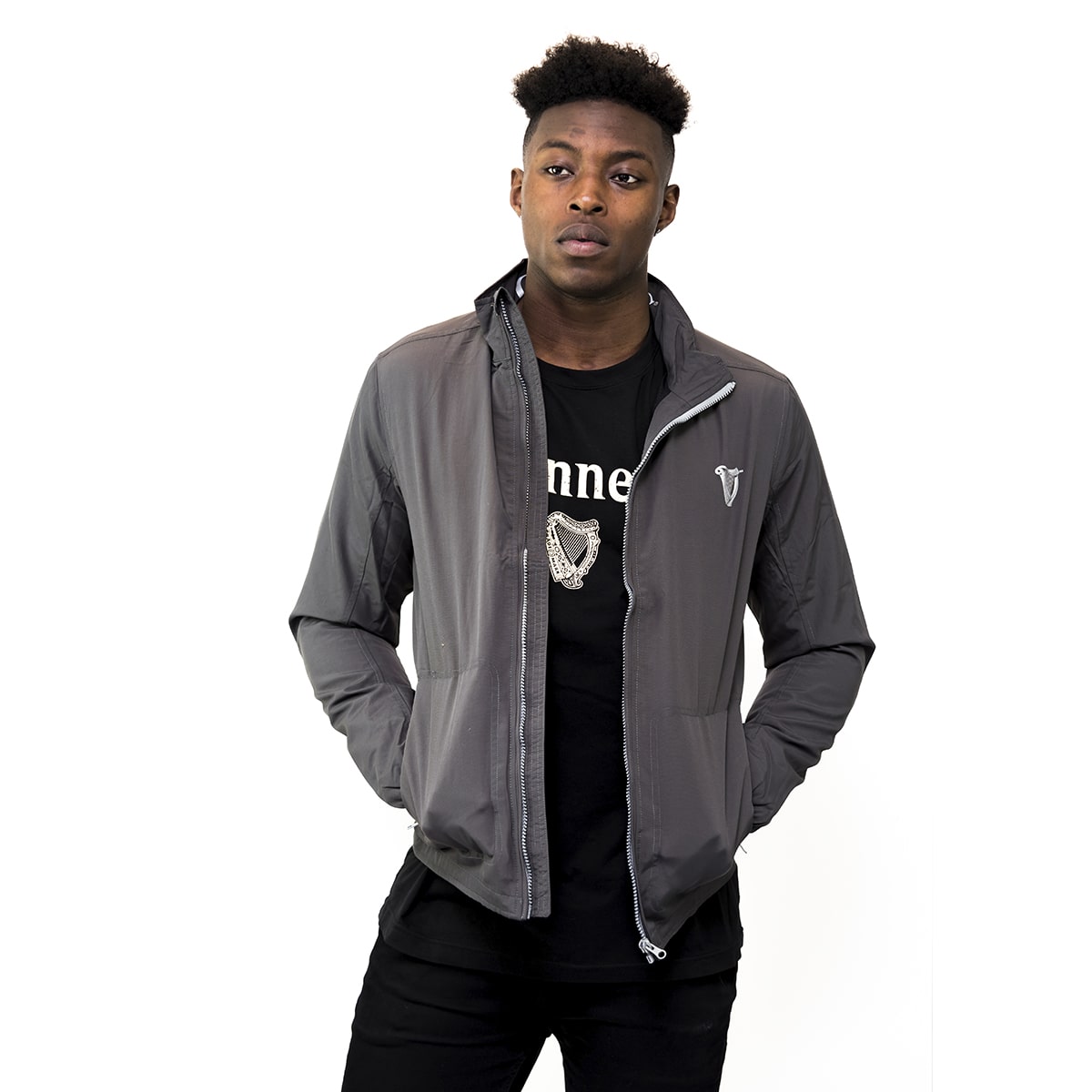 Gray Wind Breaker Jacket