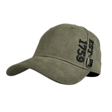 Load image into Gallery viewer, Olive Green Estd. 1759 Baseball Cap
