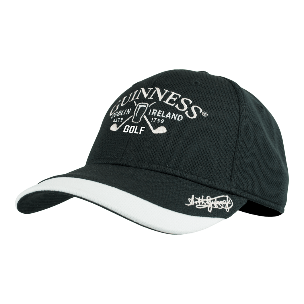 Black & White Adjustable Golf Baseball Cap