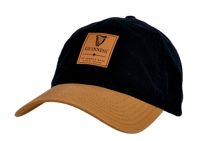 Black & Caramel Cap with Leather Patch