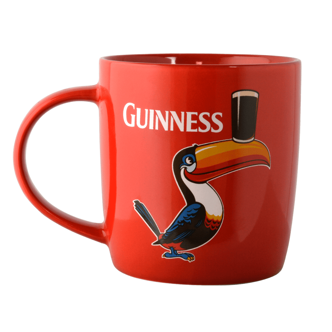 Red Mug with Standing Toucan