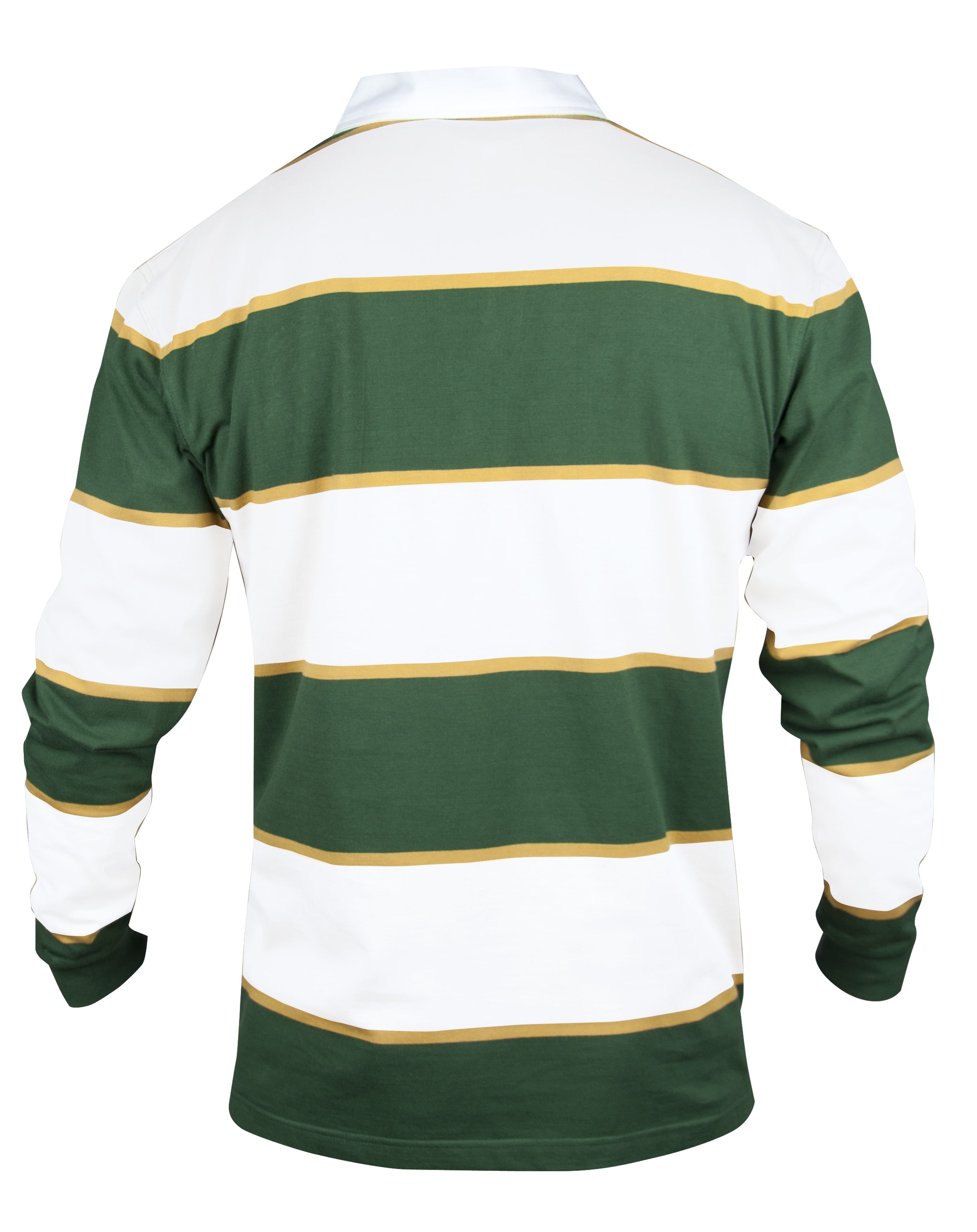 Green and White Striped Rugby Jersey