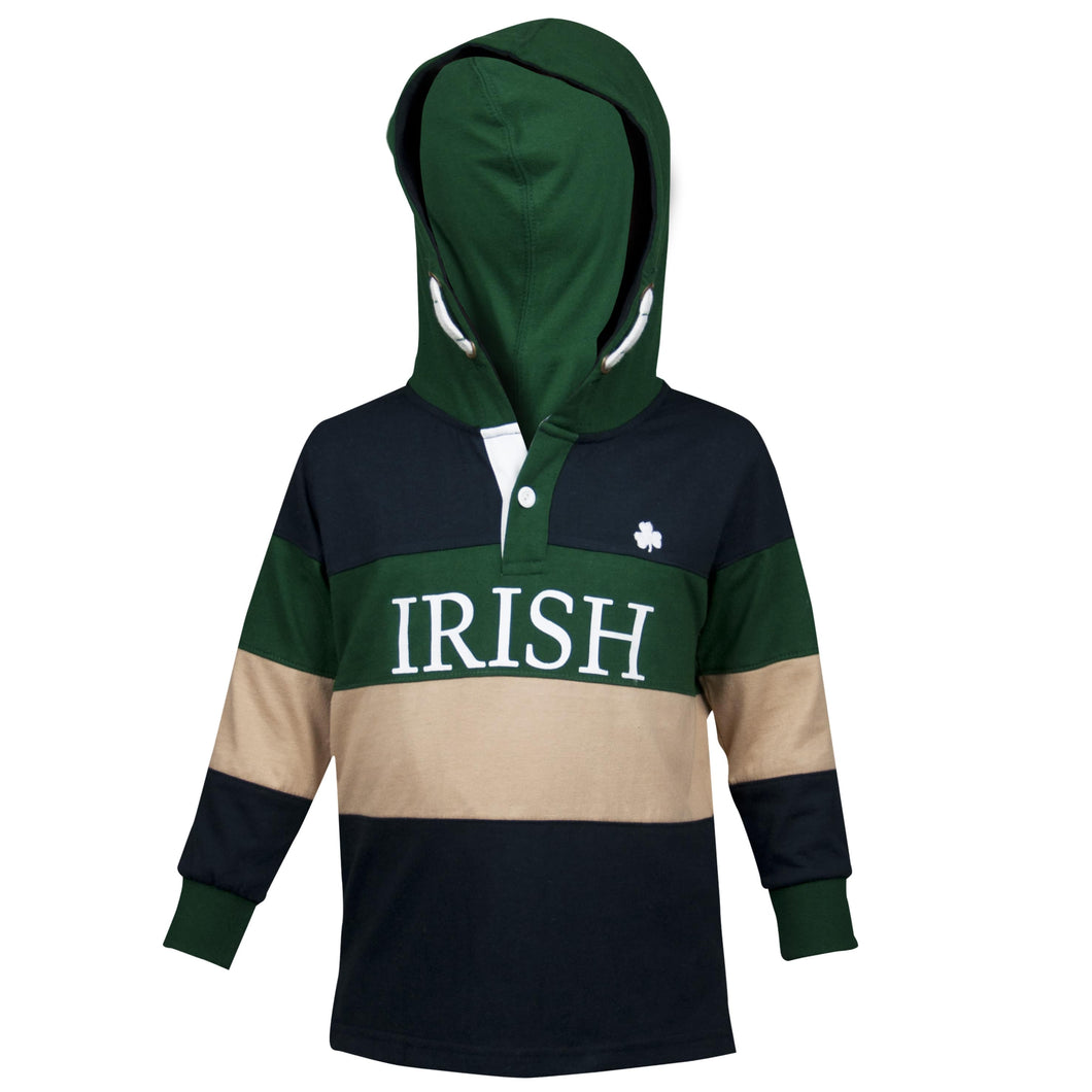 Kids Irish Hooded Rugby Jersey