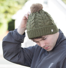 Load image into Gallery viewer, Dark Green Bobble Hat
