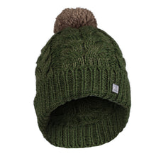 Load image into Gallery viewer, Dark Green Bobble Hat
