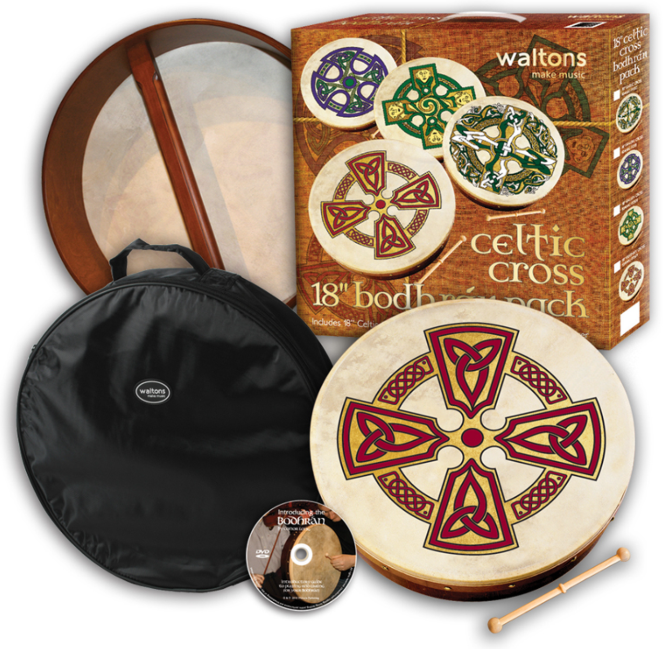 18'' Bodhrán Pack - Kilkenny Cross Design