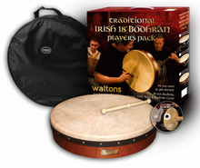 Load image into Gallery viewer, 18&#39;&#39; Bodhrán Pack - Standard Brown Design
