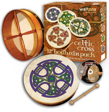 Load image into Gallery viewer, 12&#39;&#39; Bodhrán Pack - Fanore Cross Design
