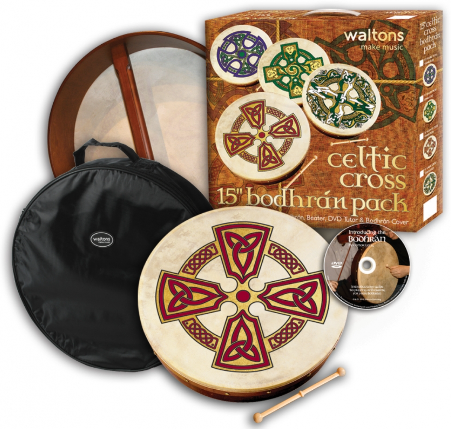 15'' Bodhrán Pack - Kilkenny Cross Design