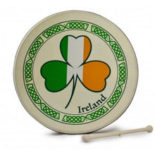 Load image into Gallery viewer, 12&quot; Bodhrán -  Shamrock Tri Color Design
