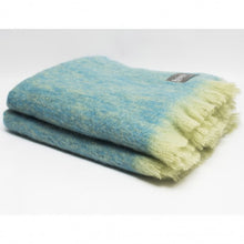 Load image into Gallery viewer, Mohair Throw - Blue &amp; Green
