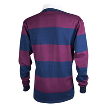 Load image into Gallery viewer, Wine and Navy Striped Rugby Jersey
