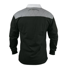 Load image into Gallery viewer, Heritage Charcoal Grey and Black Long Sleeve Rugby Jersey
