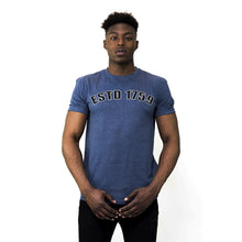 Load image into Gallery viewer, Navy Heathered EST 1759 Tee
